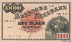 1000 Kronor SUÈDE  1939 P.38d VF+