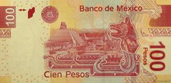 100 Pesos MEXICO  2013 P.124g UNC
