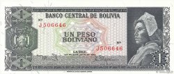 1 Peso Boliviano BOLIVIEN  1962 P.158a ST
