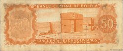 50 Pesos Bolivianos BOLIVIEN  1962 P.156a S