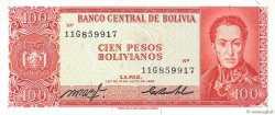 100 Pesos Bolivianos BOLIVIA  1962 P.164a UNC-