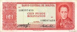 100 Pesos Bolivianos BOLIVIEN  1962 P.164b SS