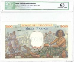 1000 Francs Spécimen TAHITI  1938 P.15bs q.FDC