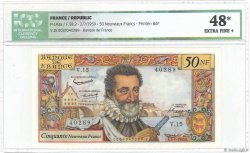 50 Nouveaux Francs HENRI IV FRANKREICH  1959 F.58.02 VZ to fST