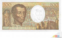 200 Francs MONTESQUIEU Fauté FRANKREICH  1992 F.70.12b fST+