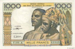 1000 Francs WEST AFRIKANISCHE STAATEN  1972 P.103Ai ST