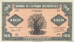 100 Francs FRENCH WEST AFRICA  1942 P.31a SC