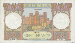 100 Francs MAROKKO  1946 P.20 VZ