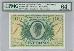 100 Francs Spécimen AFRIQUE ÉQUATORIALE FRANÇAISE  1946 P.18s pr.SPL