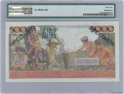 5000 Francs Schoelcher Spécimen AFRIQUE ÉQUATORIALE FRANÇAISE  1946 P.27s AU