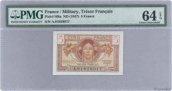 5 Francs TRÉSOR FRANÇAIS FRANCIA  1947 VF.29.01 q.FDC