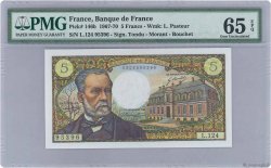 5 Francs PASTEUR FRANCIA  1970 F.61.12 FDC