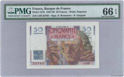 50 Francs LE VERRIER FRANCIA  1947 F.20.08 q.FDC