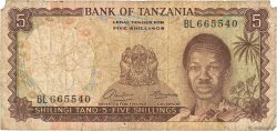 5 Shillings TANZANIA  1966 P.01a G
