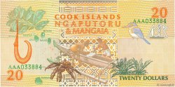 20 Dollars COOK ISLANDS  1992 P.09a AU