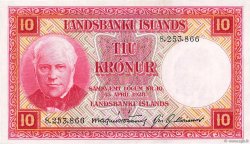 10 Kronur ISLANDA  1948 P.33a AU
