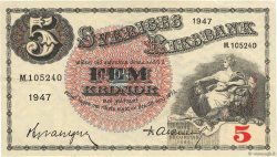 5 Kronor SUÈDE  1947 P.33ad XF