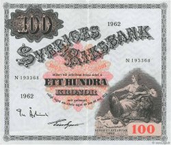 100 Kronor SUÈDE  1962 P.48d VF+
