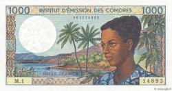 1000 Francs COMOROS  1976 P.08a AU