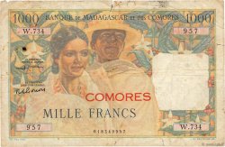1000 Francs COMORE  1963 P.05b q.MB
