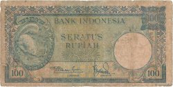 100 Rupiah INDONESIA  1957 P.051 q.B