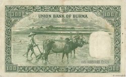 100 Kyats BURMA (VOIR MYANMAR)  1953 P.45 q.BB
