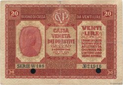 20 Lire Annulé ITALIA  1918 PM.07