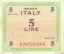 5 Lire ITALY  1943 PM.12b VF