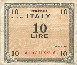 10 Lire ITALY  1943 PM.13a F+