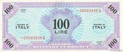 100 Lire Remplacement ITALIA  1943 PM.15r SPL+