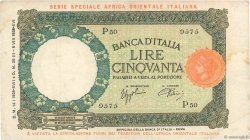 50 Lire ITALIAN EAST AFRICA  1939 P.01b VF