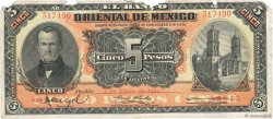 5 Pesos MEXICO Puebla 1914 PS.0381c BC+