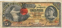 5 Pesos MEXICO  1909 PS.0257c F
