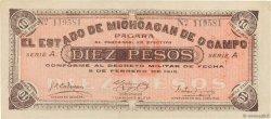 10 Pesos MEXICO Morelia 1915 PS.0883a XF