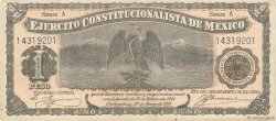 1 Peso MEXICO  1914 PS.0523a