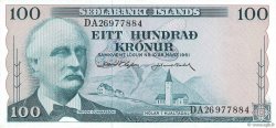 100 Kronur ISLANDA  1961 P.44a SPL