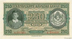 250 Leva BULGARIA  1943 P.065a AU