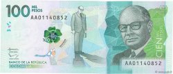 100000 Pesos COLOMBIA  2014 P.463a