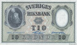 10 Kronor SWEDEN  1960 P.43h AU