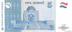 5 Somoni TAJIKISTAN  1999 P.15a FDC