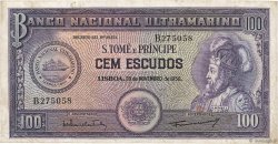 100 Escudos SAO TOME E PRINCIPE  1958 P.038a q.BB