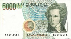 5000 Lire ITALIA  1985 P.111b FDC