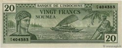 20 Francs NOUVELLE CALÉDONIE  1944 P.49 pr.SUP
