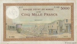 5000 Francs MOROCCO  1950 P.23c VF