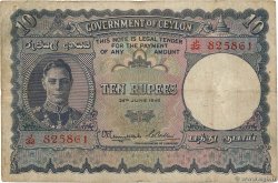 10 Rupees CEYLAN  1945 P.36Aa TB