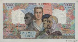5000 Francs EMPIRE FRANÇAIS FRANKREICH  1947 F.47.59 VZ