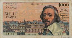 1000 Francs RICHELIEU FRANCE  1956 F.42.18 F