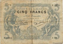 5 Francs ALGERIEN  1924 P.071b SGE