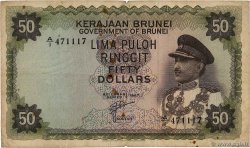 50 Ringgit - 50 Dollars BRUNEI  1967 P.04a BC