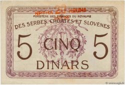 20 Kronen sur 5 DInara YUGOSLAVIA  1919 P.016a q.SPL